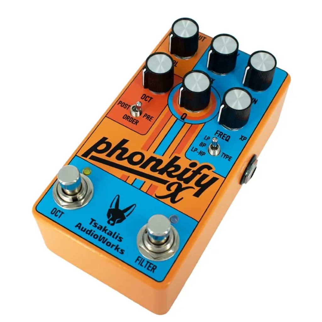 Tsakalis AudioWorks、3種のエンベロープ・フィルターとオクターバーのファンキーなペダル“Phonkify X”をリリース