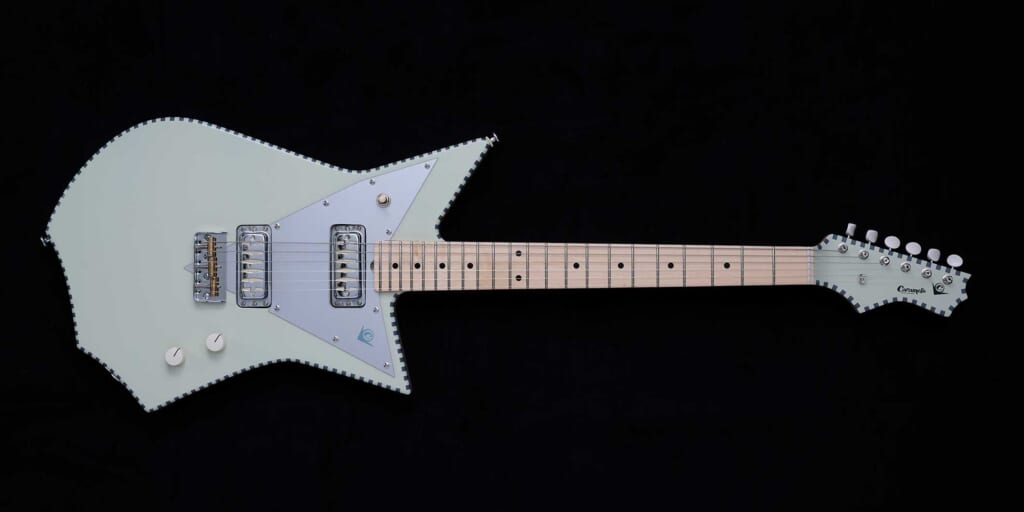 金平糖ギターふたたび。Caramel’s Guitar Kitchenの12カ月連続プロトタイプ第6弾はハードテイル仕様の“PT6_ Cosmic Konpeito MintGreige”
